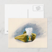 Das weiße Hackle Postkarte (Vorne/Hinten)