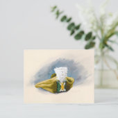 Das weiße Hackle Postkarte (Stehend Vorderseite)