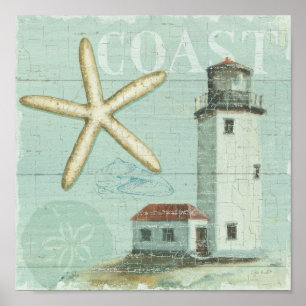 Das Weiße Haus am Strand Poster