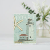 Das Weiße Haus am Strand Postkarte (Stehend Vorderseite)