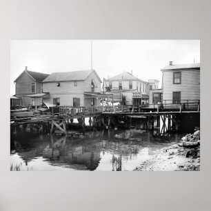 Das Weiße Haus auf Jamaika-Bucht, NY, 1910s Poster