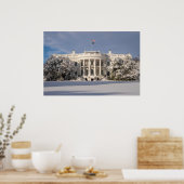 Das Weiße Haus im Winter Poster (Küche)