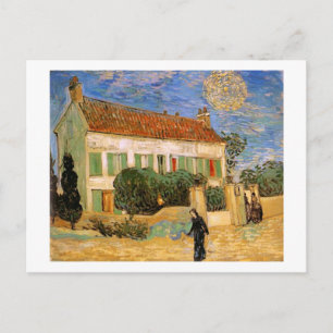 Das Weiße Haus in der Nacht, Van Gogh Fine Art Postkarte