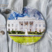 Das Weiße Haus in Washington DC Aquarell Button (Beispiel)