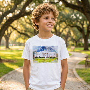 Das Weiße Haus in Washington DC Aquarell T-Shirt