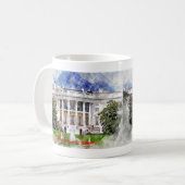 Das Weiße Haus in Washington DC in Watercolor Kaffeetasse (Vorderseite Links)