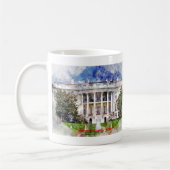 Das Weiße Haus in Washington DC in Watercolor Kaffeetasse (Links)