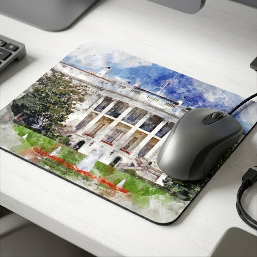 Das Weiße Haus in Washington DC in Watercolor Mousepad