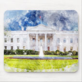 Das Weiße Haus in Washington DC Wasserfarbe Mousepad (Vorne)