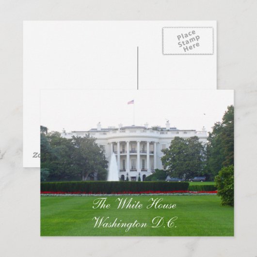 Das Weiße Haus Postkarte (Vorne/Hinten)