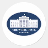 Das Weiße Haus Runder Aufkleber (Vorderseite)