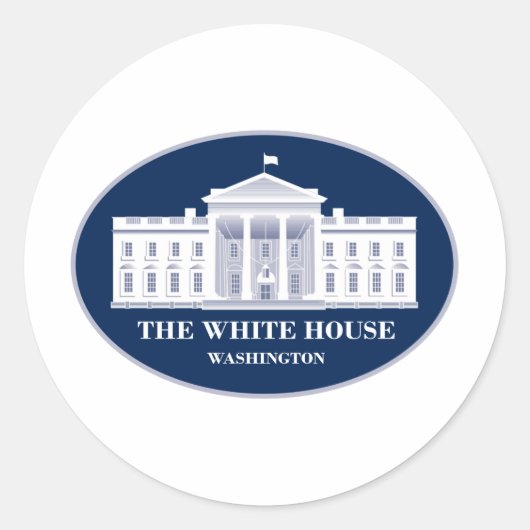 Das Weiße Haus Runder Aufkleber (Vorderseite)