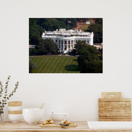 Das Weiße Haus - Südfassade Poster (Küche)