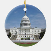 das Weiße Haus US-Hauptstadts-Gebäude-Washington Keramik Ornament (Hinten)