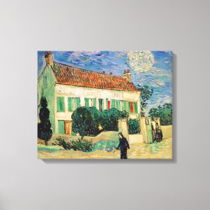 Das Weiße Haus Vincent van Goghs   nachts, 1890 Leinwanddruck