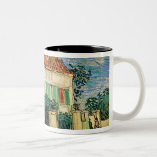 Das Weiße Haus Vincent van Goghs nachts, 1890 Zweifarbige Tasse