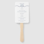 Das Weiße Hochzeitsprogramm für das KNOCHENKNOCHEN Fächer (Rückseite)