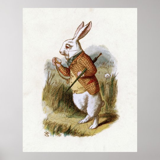 Das Weisse Kaninchen Alice Im Wunderland Poster Zazzle De