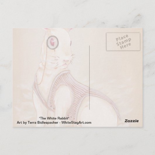 Das weiße Kaninchen - Alice im Wunderland-Postkart Postkarte (Rückseite)
