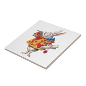 Das weiße Kaninchen aus der Alice im Wunderland Fliese (Seite)