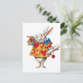 Das weiße Kaninchen aus der Alice im Wunderland Postkarte (Stehend Vorderseite)