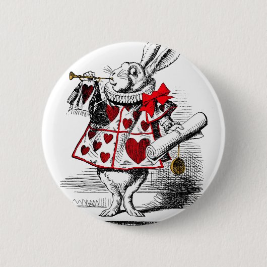 Das weiße Kaninchen Button (Vorderseite)