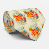 Das weiße Kaninchen farbenreich Krawatte (Gerollt)