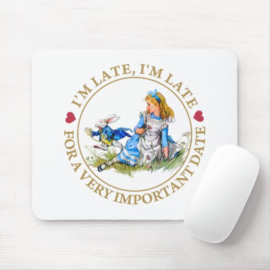 Das weiße Kaninchen hetzt durch Alicen im Mousepad (Mit Mouse)