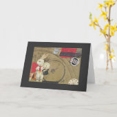 Das weiße Kaninchen Karte (Gelbe Blume)