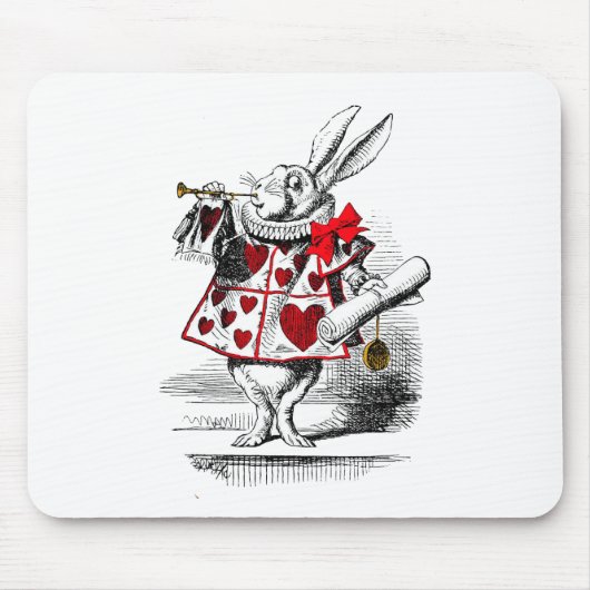 Das weiße Kaninchen Mousepad (Vorne)