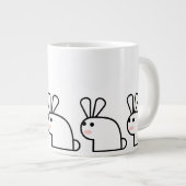 Das weiße Kaninchen (multi) Jumbo-Tasse (Vorderseite Rechts)