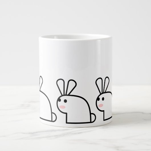 Das weiße Kaninchen (multi) Jumbo-Tasse (Vorderseite)