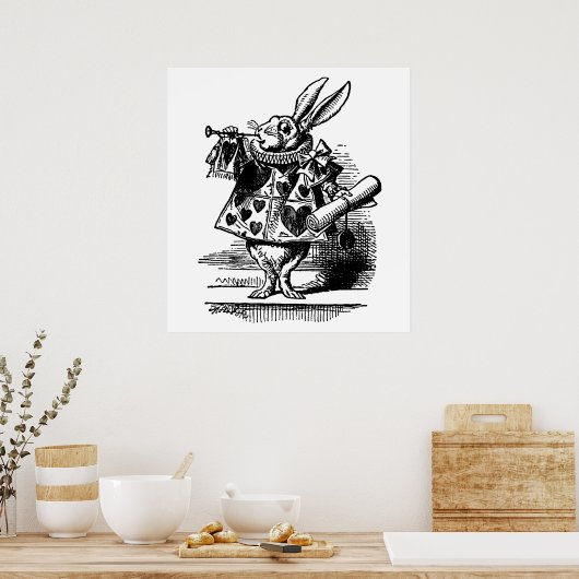 Das weiße Kaninchen Poster (Küche)