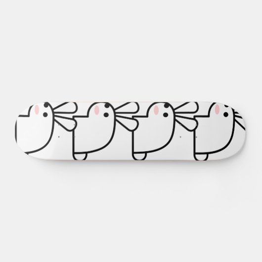 Das weiße Kaninchen Skateboard (Horizontal)