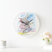 Das weiße Kaninchen verkündet die Zeit Große Wanduhr (Zuhause)