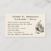 Das weiße Kaninchen Visitenkarte (Rückseite)