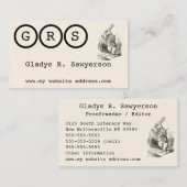 Das weiße Kaninchen Visitenkarte (Vorne/Hinten)