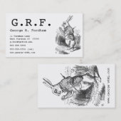 Das weiße Kaninchen Visitenkarte (Vorne/Hinten)