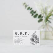 Das weiße Kaninchen Visitenkarte (Stehend Vorderseite)