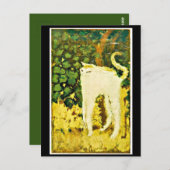 Das weiße Kitten Postkarte (Vorne/Hinten)