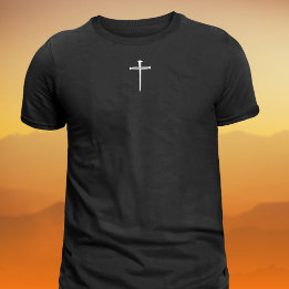Das Weiße Kreuz der drei Nägel Christlich T-Shirt
