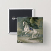 Das weiße "Leal" levade en des Stallion, 1721 Button (Vorne & Hinten)