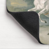 Das weiße "Leal" levade en des Stallion, 1721 Mousepad (Ecke)