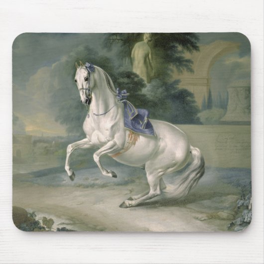 Das weiße "Leal" levade en des Stallion, 1721 Mousepad (Vorne)
