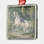 Das weiße "Leal" levade en des Stallion, 1721 Ornament Aus Metall (Links)