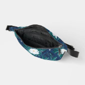Das weiße Lotus Midnight Lotus-Muster Bauchtasche (Offen)
