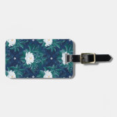 Das weiße Lotus Midnight Lotus-Muster Gepäckanhänger (Vorderseite horizontal)