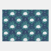 Das weiße Lotus Midnight Lotus-Muster Geschenkpapier Set (Vorderseite)