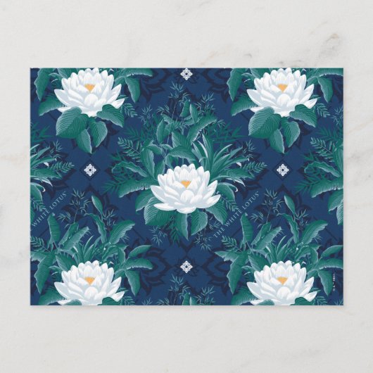 Das weiße Lotus Midnight Lotus-Muster Postkarte (Vorderseite)