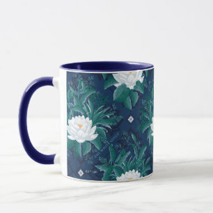 Das weiße Lotus Midnight Lotus-Muster Tasse